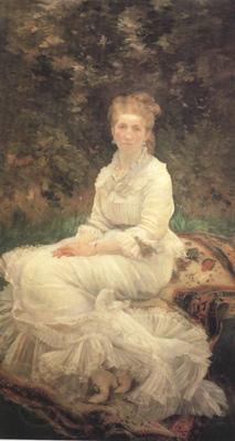 Marie Bracquemond The Woman in White (nn02) France oil painting art